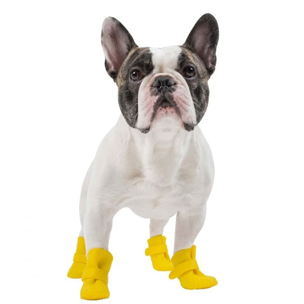 Canada Pooch Lined Wellies Dog Boots Yellow (Small) On Sale