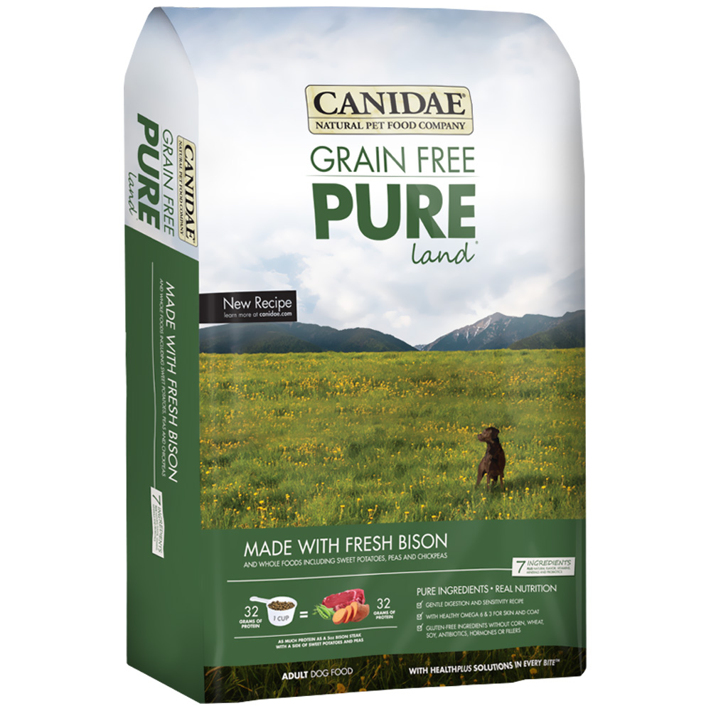 Canidae Grain Free Pure Land Adult Dry Dog Food Bison (24 lb) On