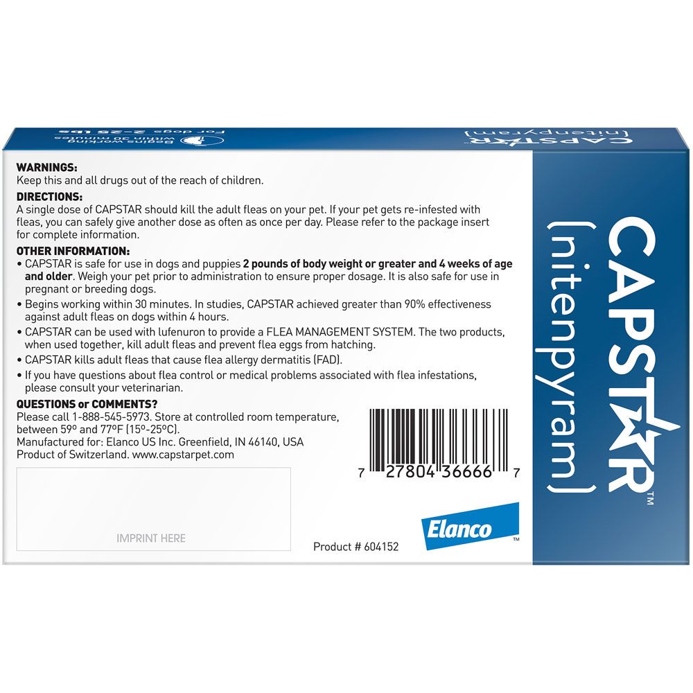 Capstar Blue for Dogs or Cats (6 Tablets) EntirelyPets