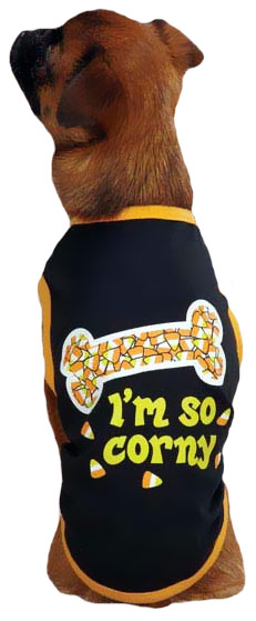 Casual Canine I'm So Corny Tee - Black
