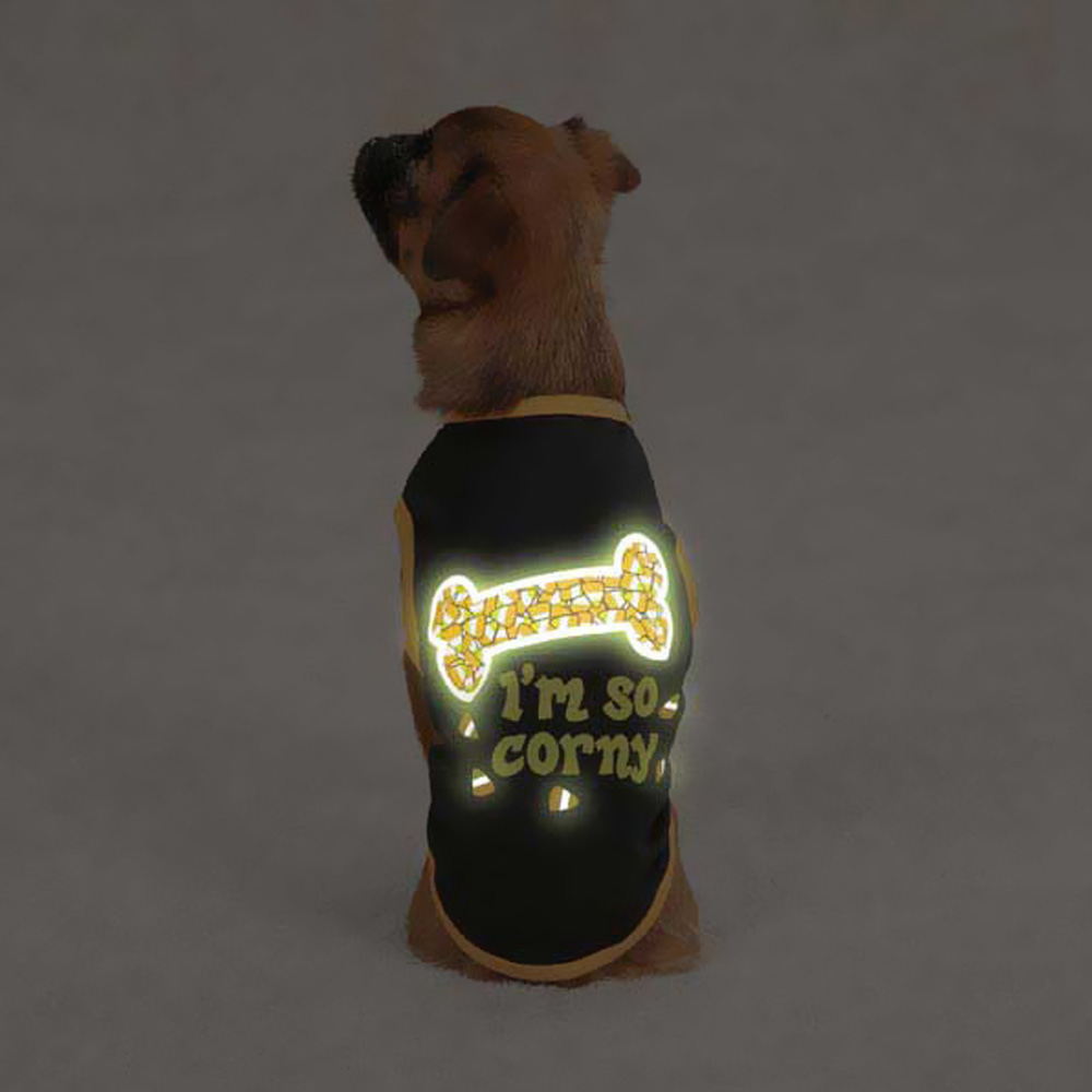 CASUAL-CANINE-IM-SO-CORNY-TEE-BLACK-LARGE