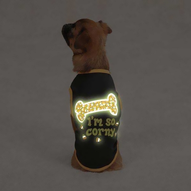 CASUAL-CANINE-IM-SO-CORNY-TEE-BLACK-MEDIUM