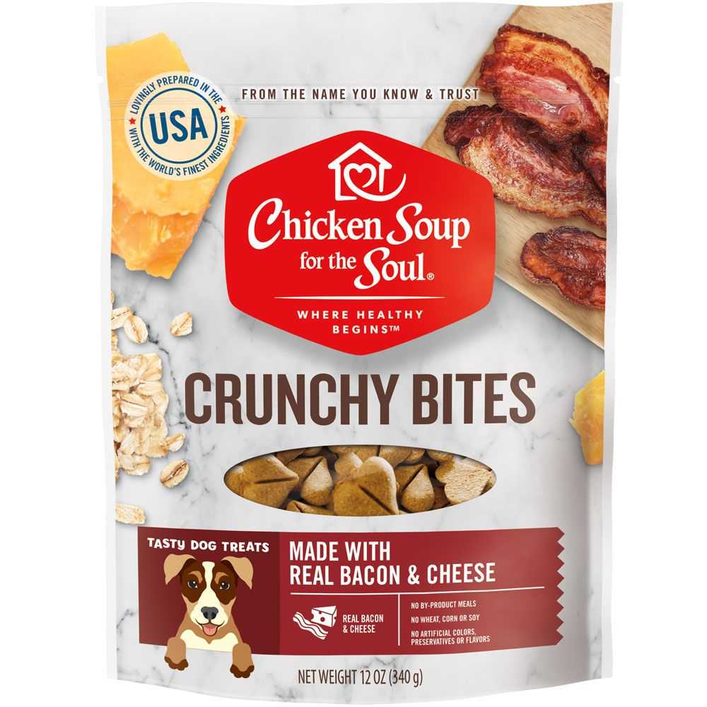 Chicken Soup for the Soul Crunchy Bites Bacon & Cheese Dog Treats, 12