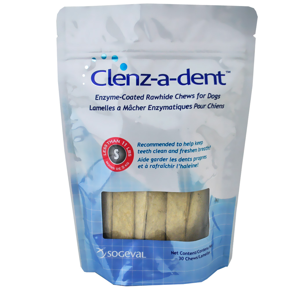 CLENZ-A-DENT-RAWHIDE-CHEWS-DOGS-SMALL-30-CT