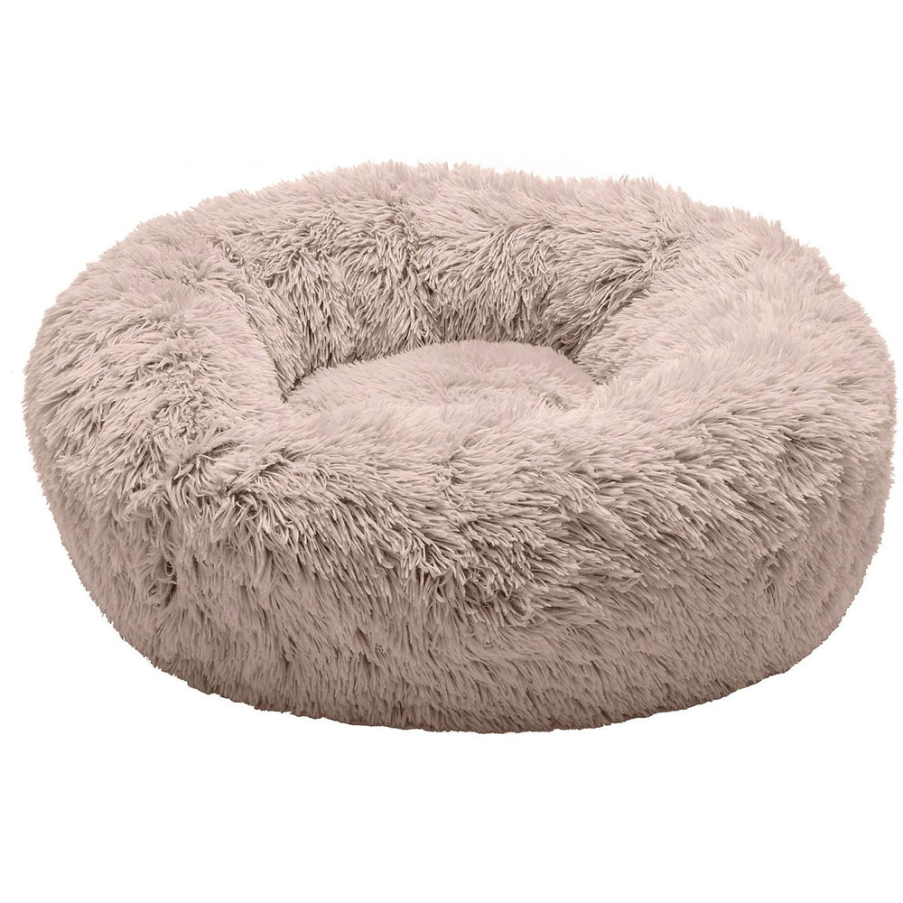 FurHaven Calming Cuddler Long Fur Donut Bed