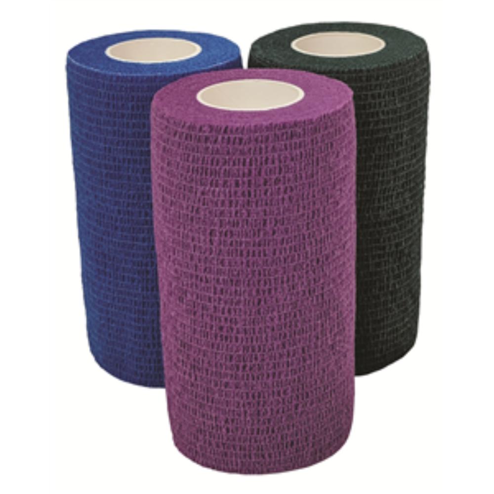 Cohesiant Wrap Bold Color - Assortment (Hunter Green/Purple/Blue) (4"x5yd), (12 rolls) Cohesiant Wrap Bold Color - Assortment (Hunter Green/Purple/Blue) (4"x5yd), (12 rolls)