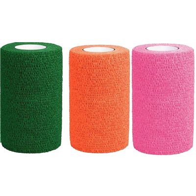 Cohesiant Wrap Fluorescent Color- Assortment (Green/Pink/Orange) (2"x5yd)