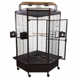 Corner Bird Cage - Black (33"x33"x72")