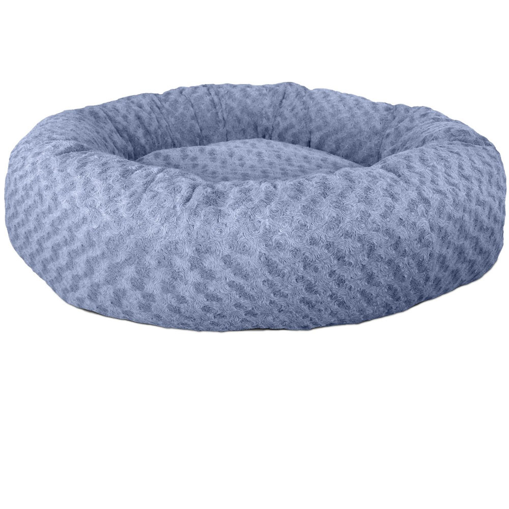 FurHaven Deep Dish Curly Fur Plush Donut Bed