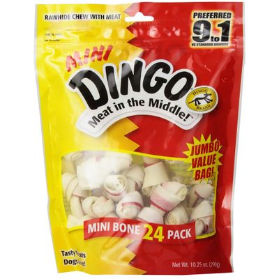 Dingo Mini White Bone (10.25 oz) - 24 pack