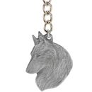 Dog Breed Keychain USA Pewter - Belgian Tervuren (2.5")