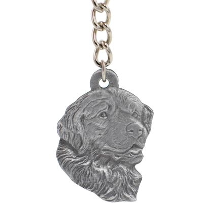 Dog Breed Keychain USA Pewter - Bernese Mountain Dog (2.5")