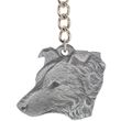 Dog Breed Keychain USA Pewter - Border Collie (2.5")