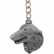 Dog Breed Keychain USA Pewter - Borzoi (2.5")