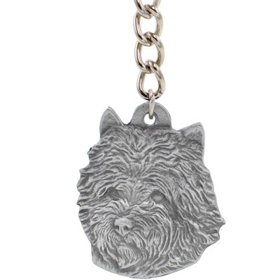 Dog Breed Keychain USA Pewter - Carin Terrier (2.5")