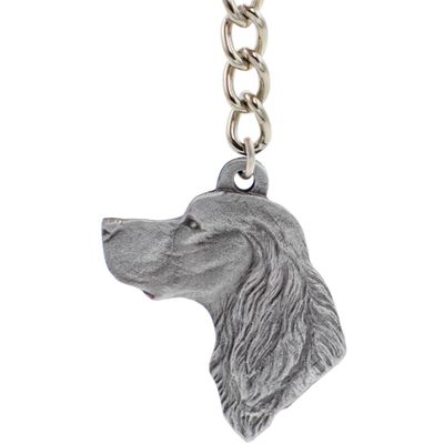 Dog Breed Keychain USA Pewter - Gordon Setter (2.5")