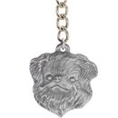 Dog Breed Keychain USA Pewter - Japanese Chin (2.5")