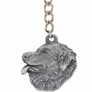 Dog Breed Keychain USA Pewter - Leonberger (2.5")