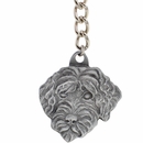 Dog Breed Keychain USA Pewter - Portugese Water Dog (2.5")