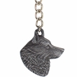 Dog Breed Keychain USA Pewter - Schipperke (2.5")