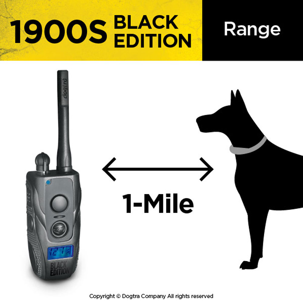 DOGTRA-1900S-ECOLLAR-REMOTE-TRNG-SYSTM-1ML-UP-TO-35LBS-DOG-BLK