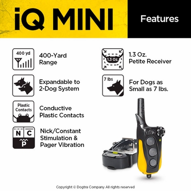 DOGTRA-IQMINI-ECOLLAR-REMOTE-TRNG-SYSTM-400YRD-1DOG