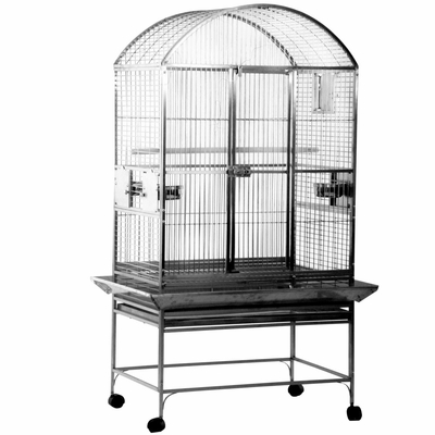 DOME-TOP-BIRD-CAGE-STAINLESS-STEEL-32X23