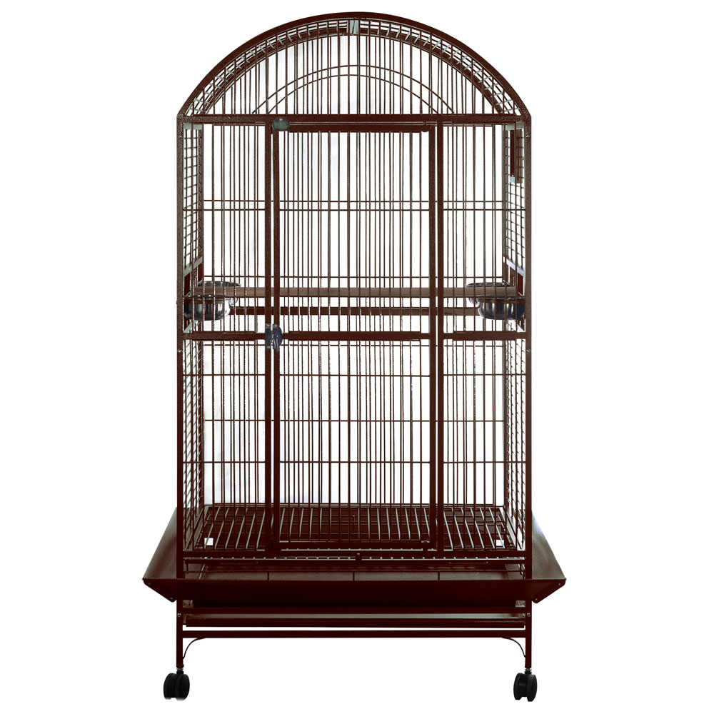Dome Top Bird Cage with 1" Bar Spacing Burgundy (40"x30"x75") On