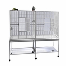 Double Flight Bird Cage with Divider - White (64"x21"x65")