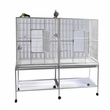 Double Flight Bird Cage with Divider - White (64"x21"x65")