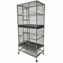Double Stack Flight Bird Cage - Platinum (32"x21"x74")