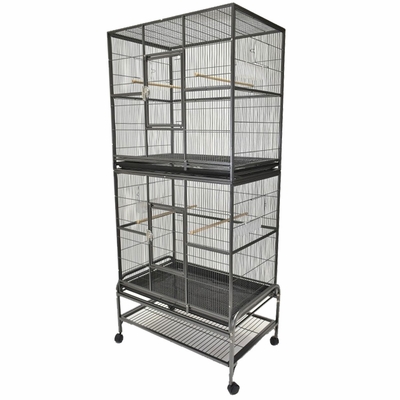 DOUBLE-STACK-FLIGHT-BIRD-CAGE-PLATINUM