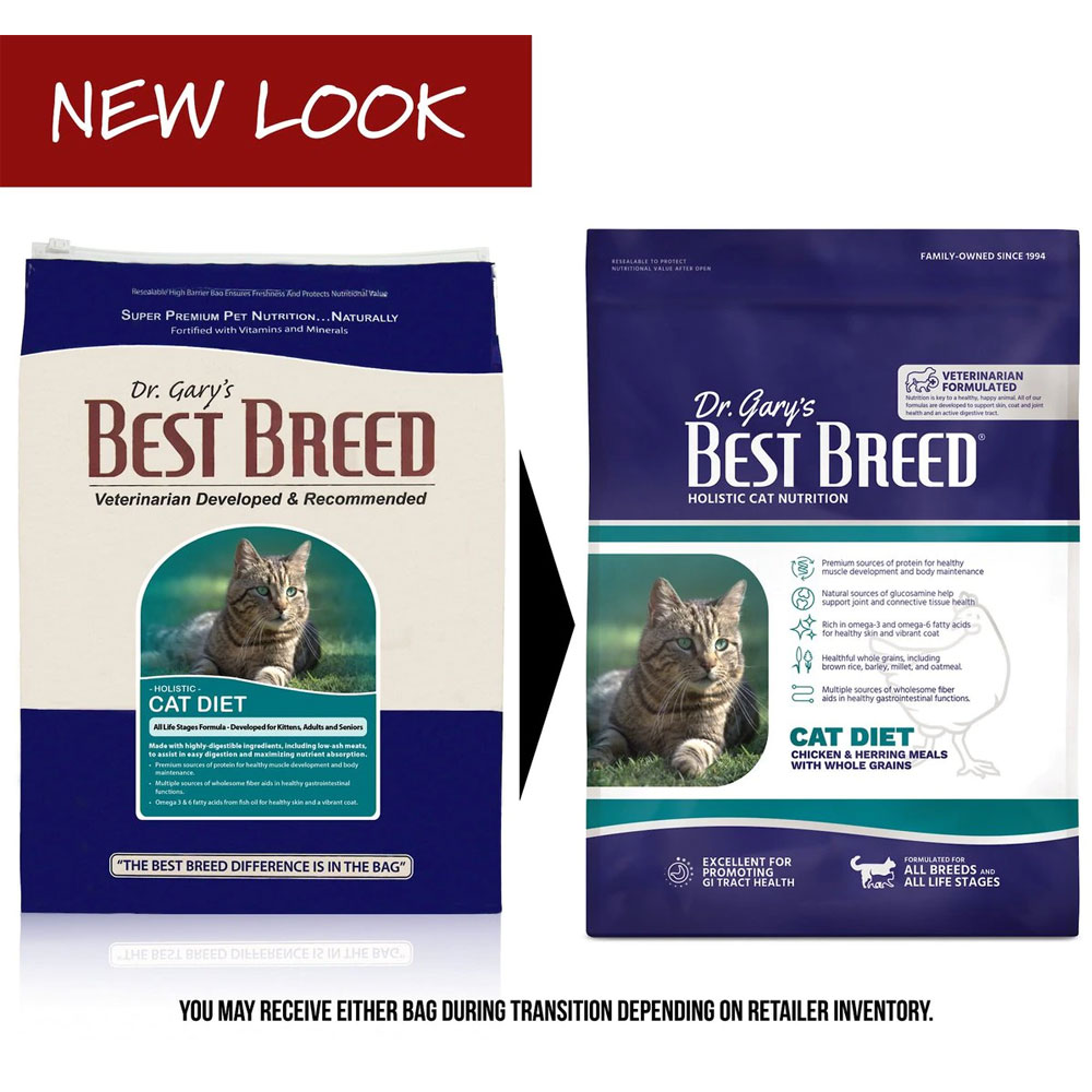 Dr. Gary's Best Breed Holistic All Life Stages Dry Cat Food, 26lb bag