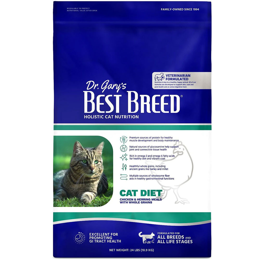 Dr. Gary's Best Breed Holistic All Life Stages Dry Cat Food, 26lb bag