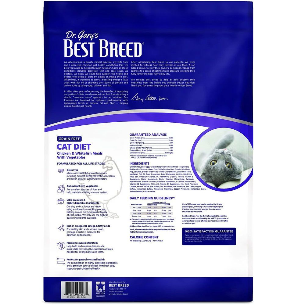 Dr. Gary's Best Breed Holistic GrainFree All Life Stages Dry Cat Food