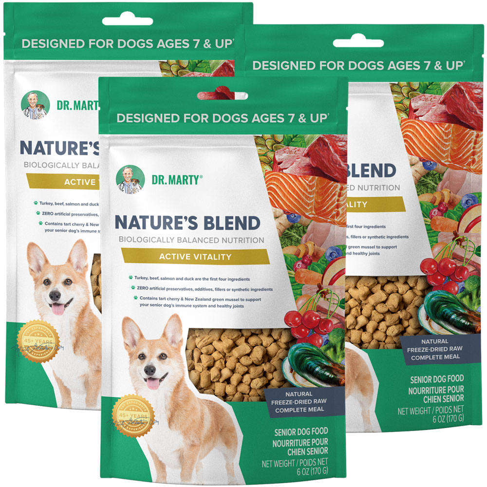Dr. Marty Nature's Blend Freeze Dried Raw Dog Food for Senior Dogs
