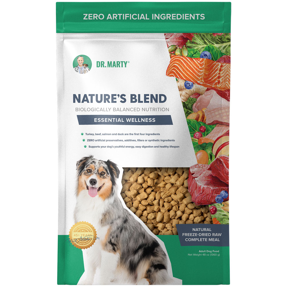 Dr. Marty Nature's Blend Freeze Dried Raw Dog Food Essential Wellness