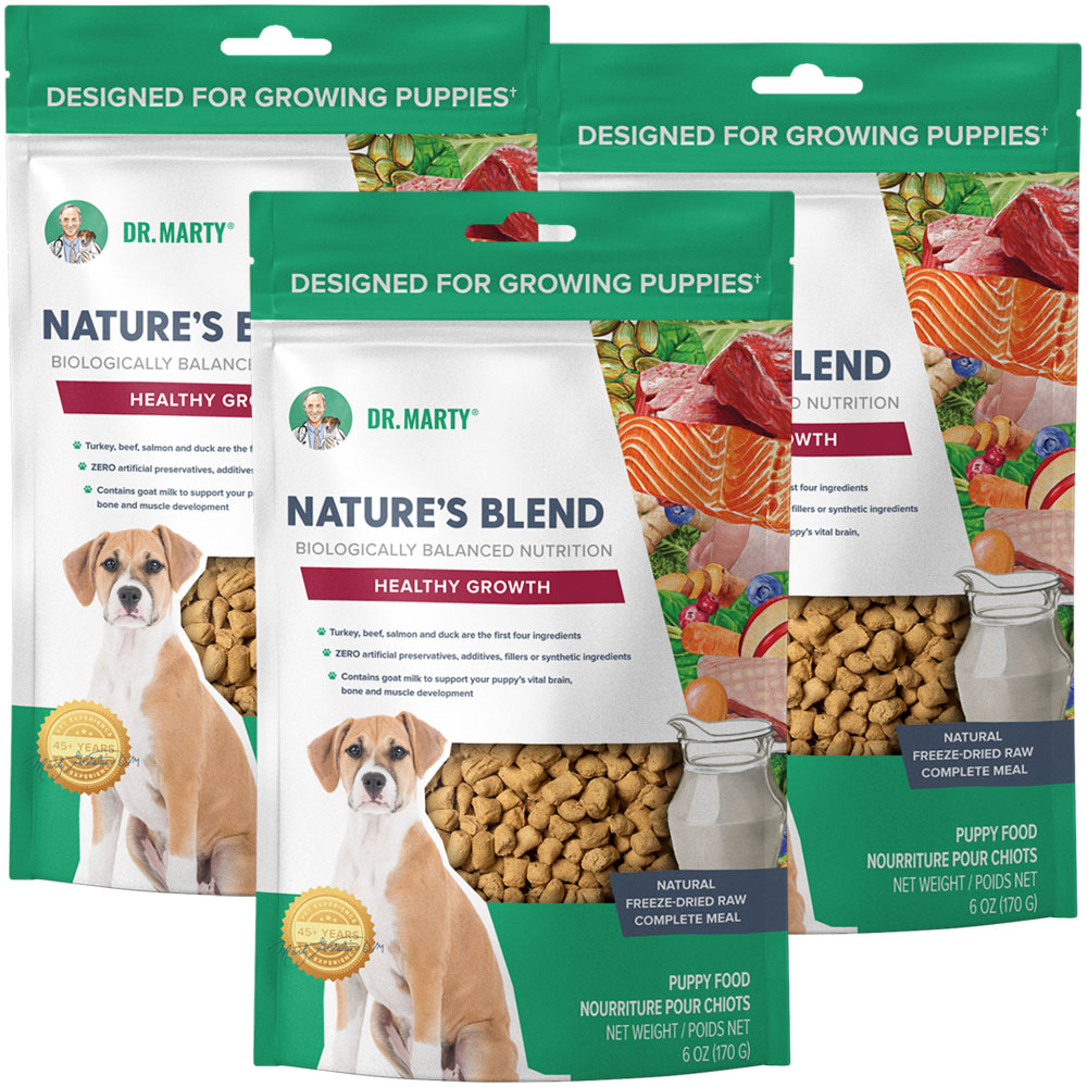 Dr. Marty Nature's Blend Freeze Dried Raw Puppy Food Healthy Growth, 18