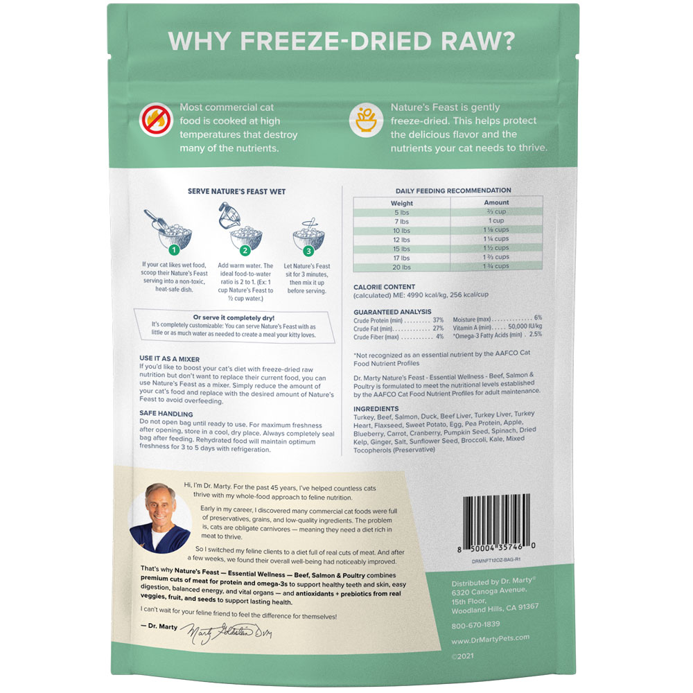 Dr. Marty Nature's Feast Essential Wellness Cat Food (12 oz) On Sale