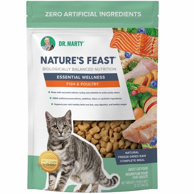 DR-MARTY-NTURES-FEAST-ESSNTIAL-WLLNSS-FISH-POUTRY-CAT-FD-12OZ