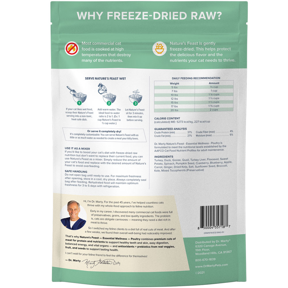 Dr. Marty Nature's Feast Essential Wellness Poultry Cat Food (12 oz