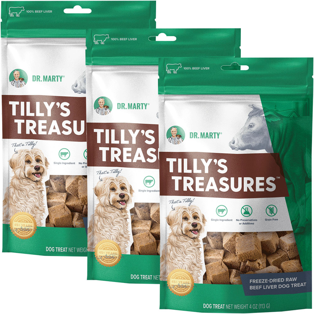 Dr. Marty Tilly’s Treasures Freeze Dried Beef Liver Dog Treats, 3PACK