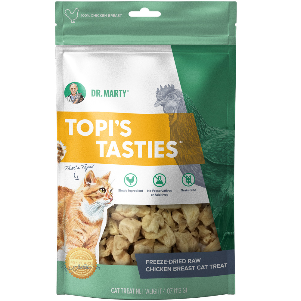 Dr. Marty Topi's Tasties FreezeDried Raw Chicken Breast Cat Treat, 4