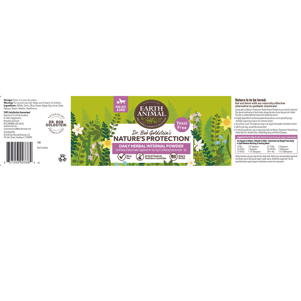 Earth Animal Nature's Protection Flea & Tick Daily Herbal Internal