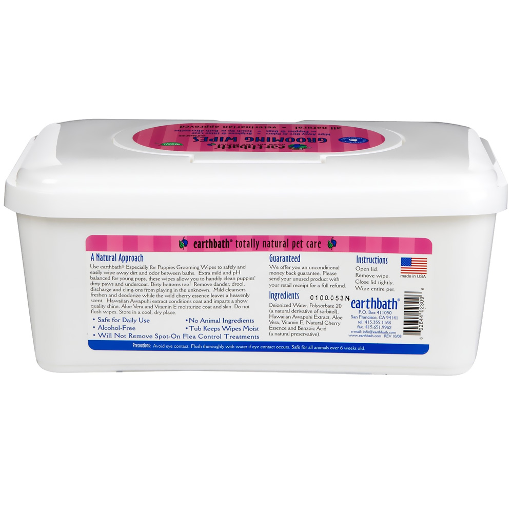 Earthbath Grooming Wipes for Puppies (100 count) On Sale EntirelyPets