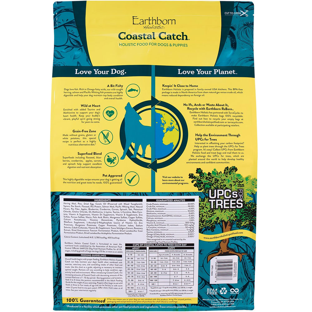 Earthborn Holistic Coastal Catch GrainFree Natural Dry Dog Food (25 lb) On Sale EntirelyPets