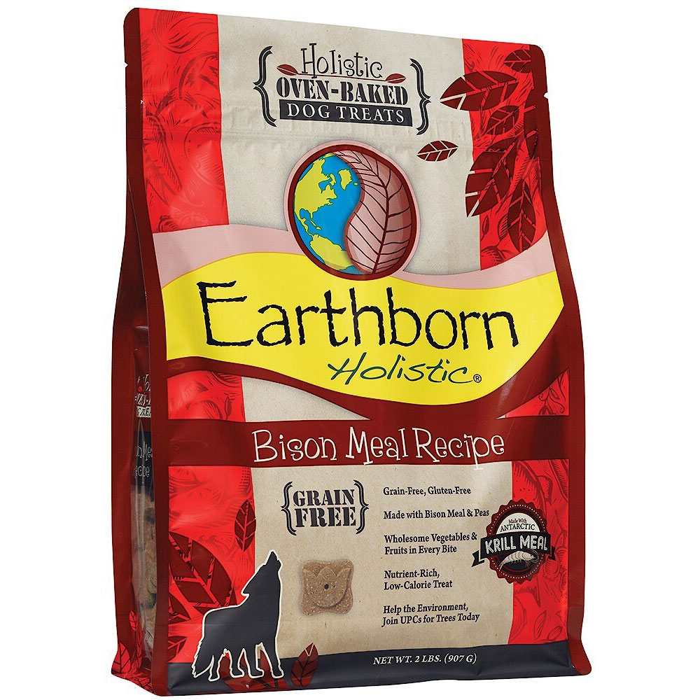 Earthborn Holistic GrainFree Bison Meal Recipe Dog Treats, 2lb bag