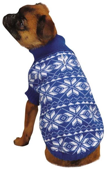 East Side Collection Snowflake Sweater Blue