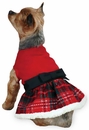 East Side Collection Yuletide Tartan Party Dress XSmall Red
