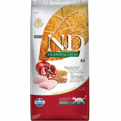 Farmina N&D Ancestral Grain Chicken & Pomegranate Recipe Adult Cat Dry Food (3.3 lb)